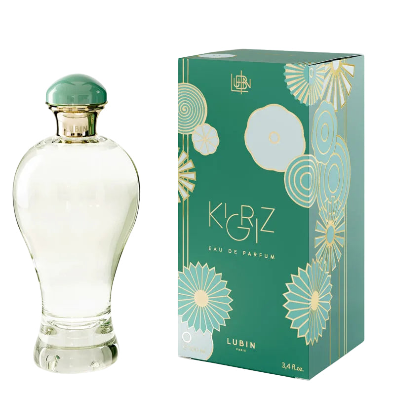 Lubin Kigriz Eau de Parfum bottle and packaging on a white background