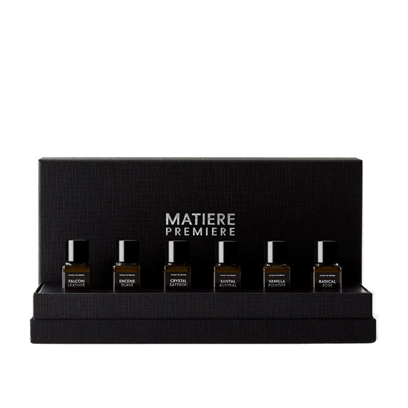 Matiere Premiere - Extrait Discovery Set | a box containing 6 x 6ml Extraits by Matiere Premiere. AEDES.COM