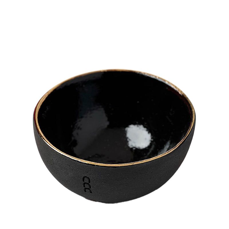 Vasija - Candle Holder with 22k Gold Rim