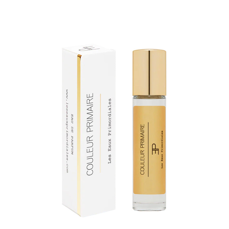 Couleur Primaire perfume bottle and packaging on a white background travel size 11ml